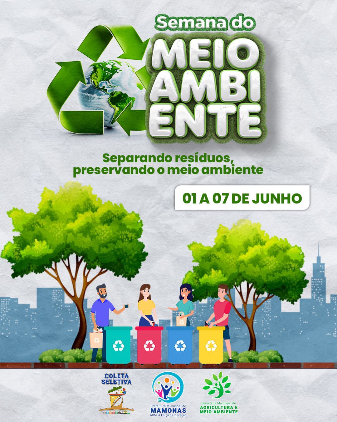 Começamos hoje a Semana Nacional do Meio Ambiente abordando o tema Lixo.