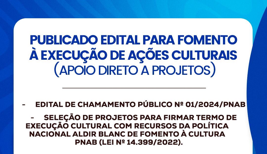 Prorrogado prazo para credenciamento de projetos para receberem recursos da Lei Aldir Blanc